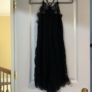 Short black lace dress